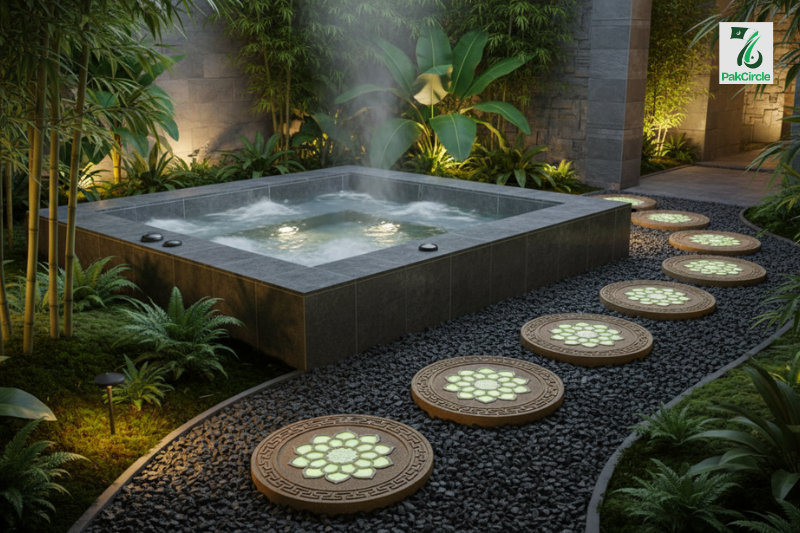 Glow in the Dark Luminous Lotus Stepping Stones