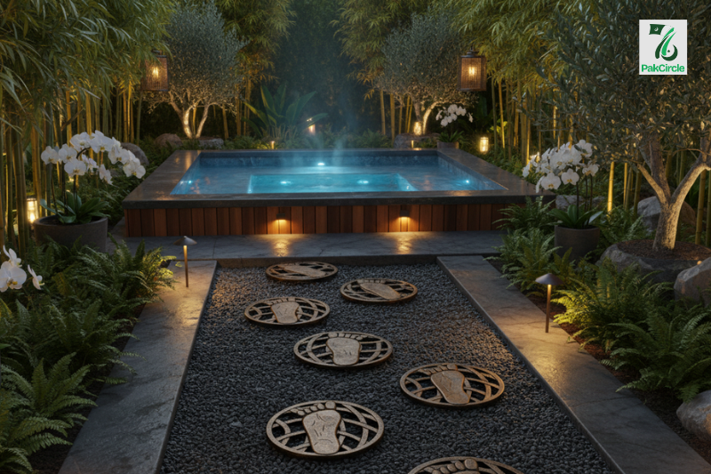 Stepping Stone for Decorative Jacuzzi Outdoor