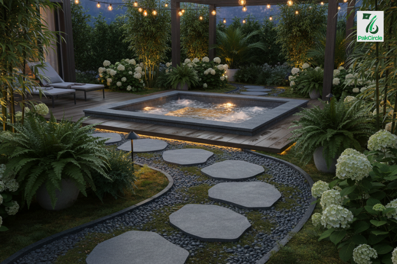 Grigioni Stepping Stones for Sturdy Jacuzzi Outdoor Paths